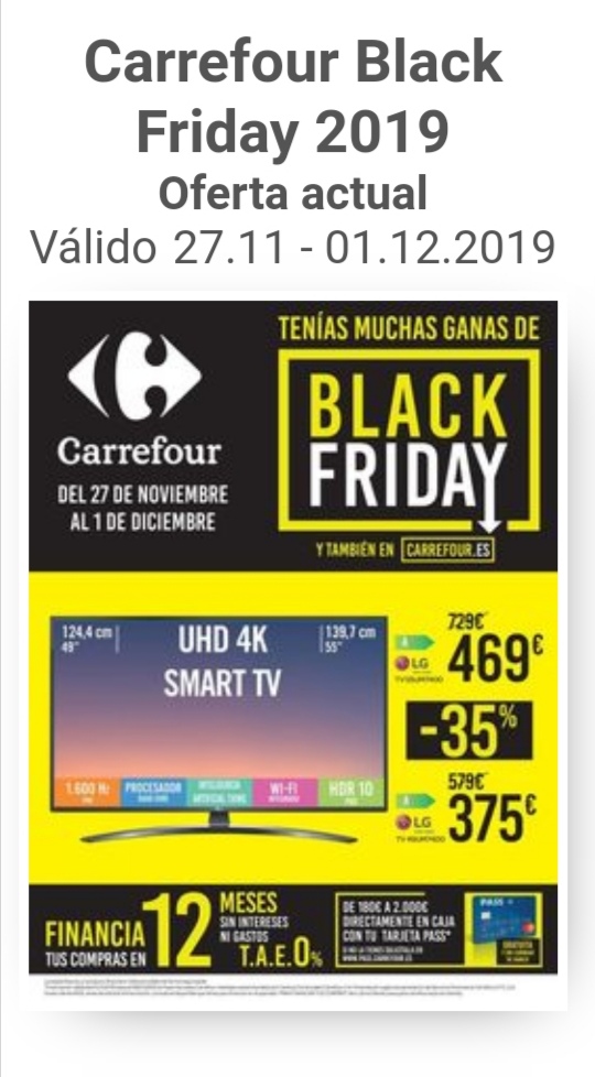 Talla Auckland Adular Black Friday en Carrefour - Centro Comercial Los Patios - Málaga