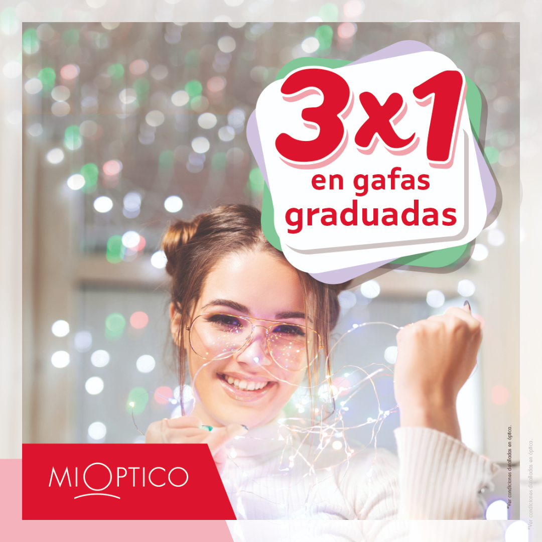 Promoción 3×1 en gafas graduadas en MIOPTICO